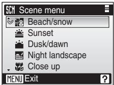 NIKON COOLPIX S52C - Setting the Scene Mode - 4