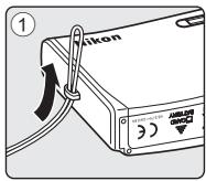 NIKON COOLPIX S52C - Attaching the Camera Strap - 1