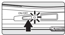 NIKON COOLPIX S52C - Press the power switch to turn on the camera. - 1