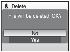 NIKON COOLPIX S52C - Deleting Sound Files - 1