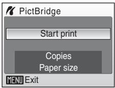 NIKON COOLPIX S52C - Choose Start print and press OK. - 1