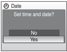 NIKON COOLPIX S52C - Choose Yes and press OK. - 1