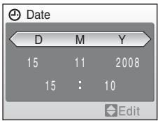 NIKON COOLPIX S560 - Choose the order in which the day, month and year are displayed and press OK or press - 1