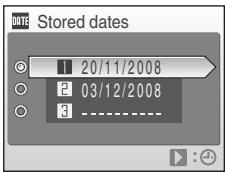 NIKON COOLPIX S560 - Stored dates - 1