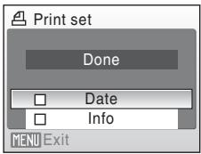 NIKON COOLPIX S560 - Choose whether or not to also print shooting date and photo information. - 1