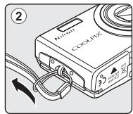 NIKON COOLPIX S560 - Attaching the Camera Strap - 2