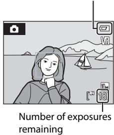 NIKON COOLPIX S560 - Check the battery level and number of exposures remaining. - 1
