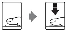 NIKON COOLPIX S560 - Press the shutter-release button halfway. - 1