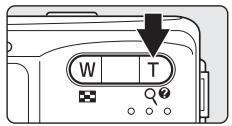 NIKON COOLPIX S560 - Press T (Q) in full-frame playback mode to zoom in on the image. - 1