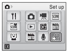 NIKON COOLPIX S560 - Displaying the Setup Menu - 1