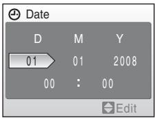 NIKON COOLPIX S560 - Change the date and time. - 1