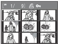 NIKON COOLPIX S560 - Viewing Multiple Pictures: Thumbnail Playback - 1