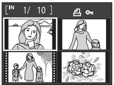 NIKON COOLPIX S570 - Viewing Multiple Pictures: Thumbnail Playback - 1