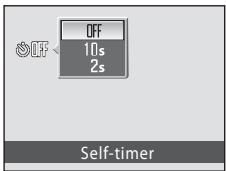 NIKON COOLPIX S570 - Use the multi selector  or  to choose 10 s or 2 s and press the OK button. - 1