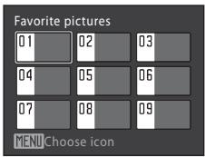 NIKON COOLPIX S570 - Preparing Favorites Folder (setting icons) - 4