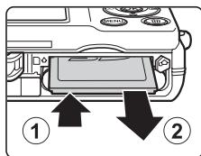 NIKON COOLPIX S570 - Removing Memory Cards - 1
