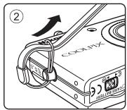 NIKON COOLPIX S570 - Attaching the Camera Strap - 2