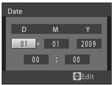 NIKON COOLPIX S570 - Edit the date and time. - 1