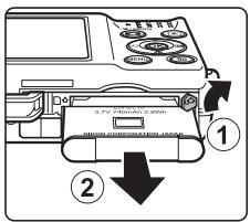 NIKON COOLPIX S570 - Removing the Battery - 1