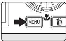 NIKON COOLPIX S600 - Press MENU. - 1