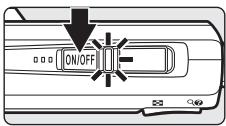 NIKON COOLPIX S600 - Press the power switch to turn on the camera. - 1