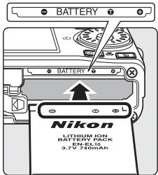 NIKON COOLPIX S600 - Inserting the Battery - 2
