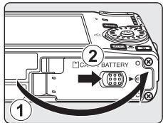 NIKON COOLPIX S600 - Inserting the Battery - 4