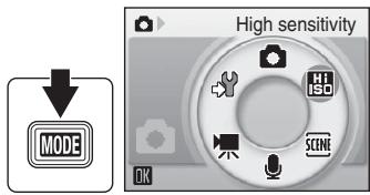 NIKON COOLPIX S600 - Shooting in the High sensitivity Shooting Mode - 1
