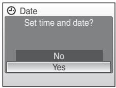 NIKON COOLPIX S600 - Choose Yes and press OK. - 1
