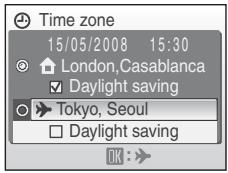 NIKON COOLPIX S600 - Setting Travel Destination Time Zone - 2