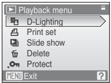 NIKON COOLPIX S600 - Displaying the Playback Menu - 5