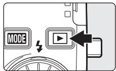NIKON COOLPIX S600 - Hold down ▶ to turn on the camera. - 1