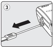 NIKON COOLPIX S600 - Attaching the Camera Strap - 3