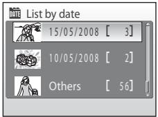 NIKON COOLPIX S600 - Selecting a Date in List by Date Mode - 3