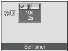 NIKON COOLPIX S610C - Use the rotary multi selector to choose 10s or 2s and press the Ⓞ button. - 1