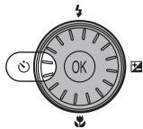 NIKON COOLPIX S610C - Press ⚙ (self-timer). - 1