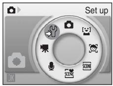 NIKON COOLPIX S610C - Displaying the Setup Menu - 1