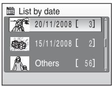 NIKON COOLPIX S610C - Selecting a Date in List by Date Mode - 4