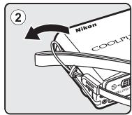 NIKON COOLPIX S610C - Attaching the Camera Strap - 2