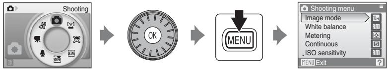 NIKON COOLPIX S610C - Displaying the Shooting Menu - 1