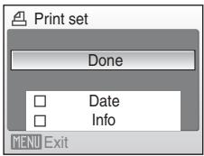 NIKON COOLPIX S610C - Choose whether or not to also print shooting date and photo information. - 1