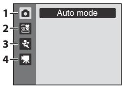 1 2 3 4 Auto mode