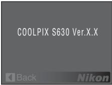 COOLPIX S630 Ver.X.X Back Nikon