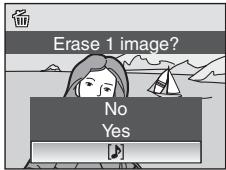 Erase 1 image? No Yes