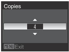 Copies 4 MENU Exit