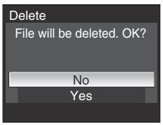 Delete File will be deleted. OK? No Yes
