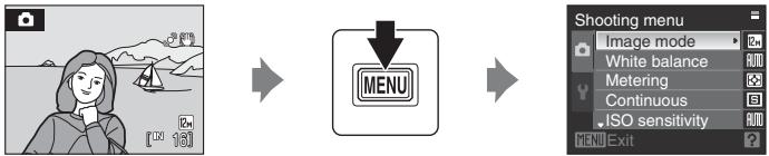 NIKON COOLPIX S630 - Displaying the Shooting Menu - 1