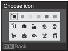 Choose icon 1 MENU Back