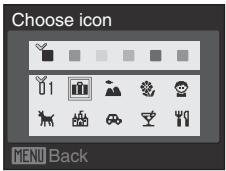 Choose icon 1 MENU Back