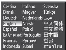 Čeština Dansk Deutsch English Español Ελληνικά Français Indonesia Italiano Magyar Nederlands Norsk Polski Português Русский Suomi Svenska Türkçe عربية 中文简体 中文繁體 日本語 한글 ภาษาไทย